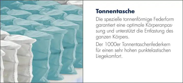 IRISETTE7-Zonen Tonnentaschenfederkern-Matratze IRISETTE Sylt TTFK Neuheiten