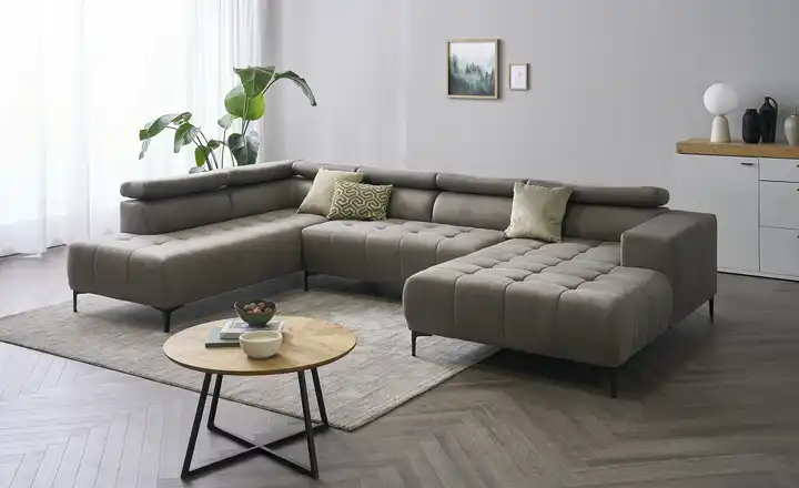 switchWohnlandschaft aus Mikrofaser Caro Vierteljährliche Förderung