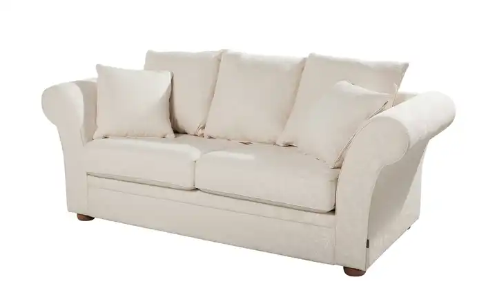 Landhaus-Sofa weiß - Flachgewebe Olivia Fabrikpreis