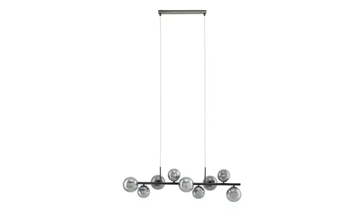MeisterleuchtenPendelleuchte, 9-flammig, schwarzchrom, Rauchglas Online Shopping