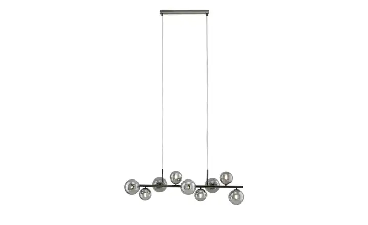 MeisterleuchtenPendelleuchte, 9-flammig, schwarzchrom, Rauchglas Online Shopping