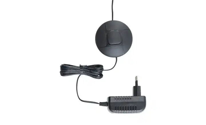 leveloneLED-Stehleuchte, Stoff schwarz mit Sternenstanzung Top Angebot