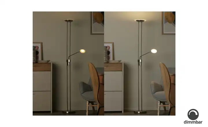MeisterleuchtenLED-Deckenfluter, 2-flammig, Nickel matt VIP-Rabatte