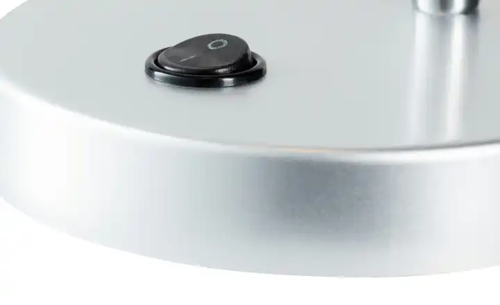 KHGLED-Tischleuchte silber mit flexiblem Arm Begrenzte Freigabe