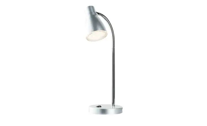 KHGLED-Tischleuchte silber mit flexiblem Arm Begrenzte Freigabe