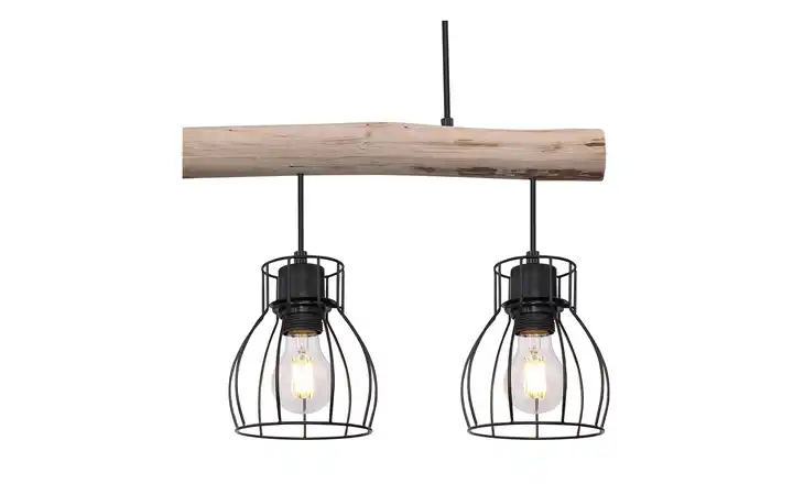 Pendelleuchte, 3-flammig, Holz/ Metall Körbe Discount Store für neue Produkte