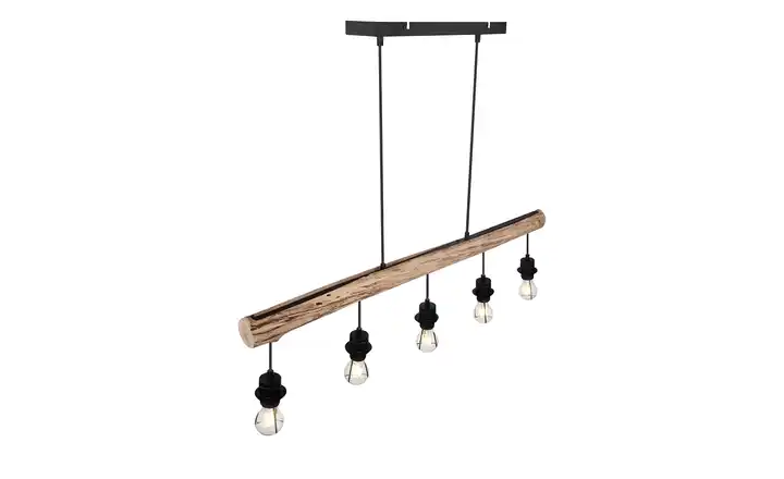 Pendelleuchte, 5-flammig, Holz/ Metall Körbe Clearance-Verkauf