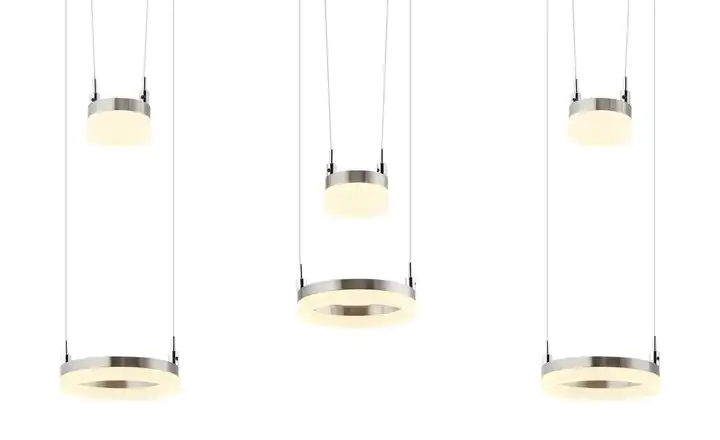 MeisterleuchtenLED-Pendelleuchte, 6-flammig, nickel matt Fabrikladen