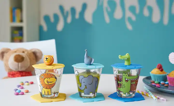 LEONARDOKinder Trink - Set 9-tlg. Löwe / Krokodil / Elefant Bambini Blitzverkäufe