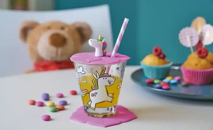 LEONARDOKinder Trink - Set 9-tlg. Flamingo /Einhorn / Panda Bambini Fabrikpreis