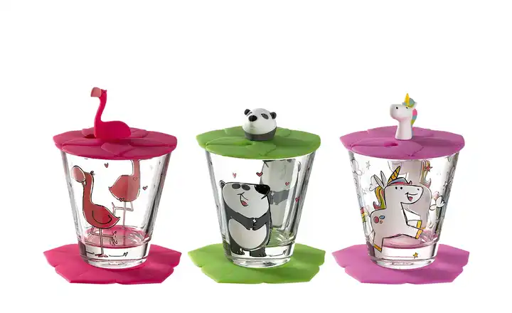 LEONARDOKinder Trink - Set 9-tlg. Flamingo /Einhorn / Panda Bambini Fabrikpreis