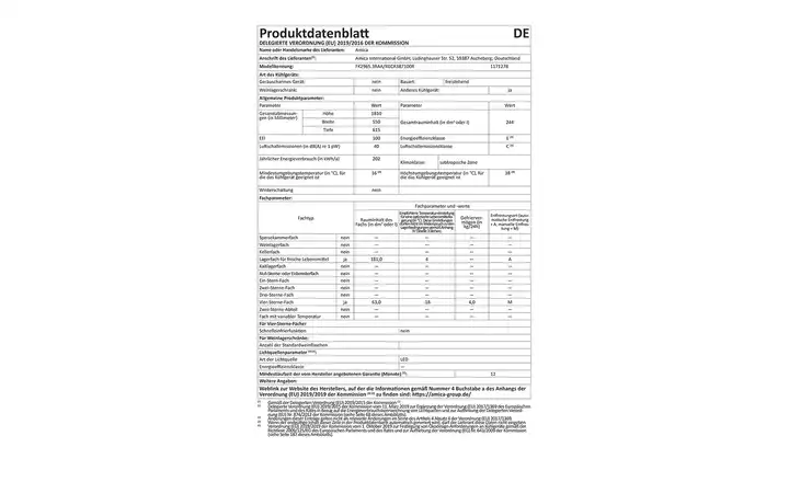 AmicaKühl-Gefrier-Kombination KGCR 387 100 R Letzter Tag