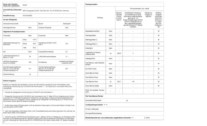 BOSCHKühl-Gefrier-Kombination KGV33VWEA Bis zu 60% Rabatt
