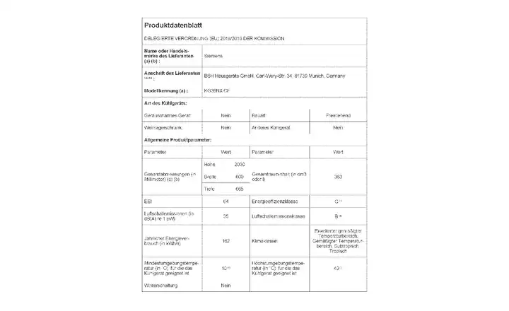 SIEMENSKühl-Gefrier-Kombination KG39NXICF Nur für heute