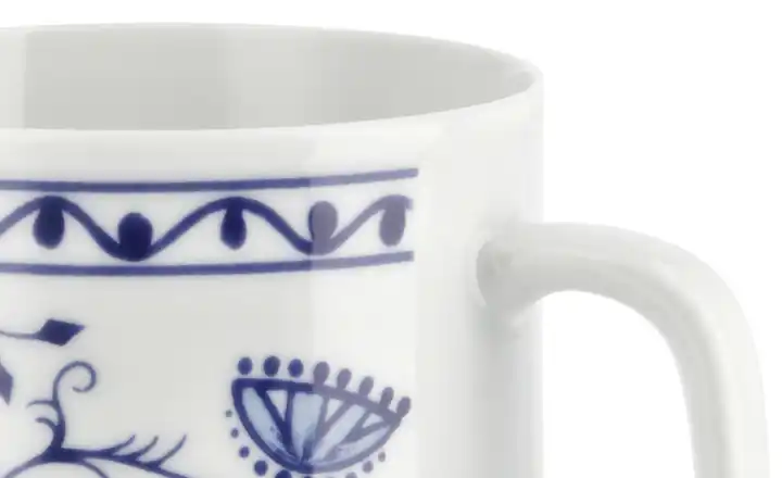 KahlaBecher mit Henkel "Rosella" Zwiebelmuster Schlussverkauf
