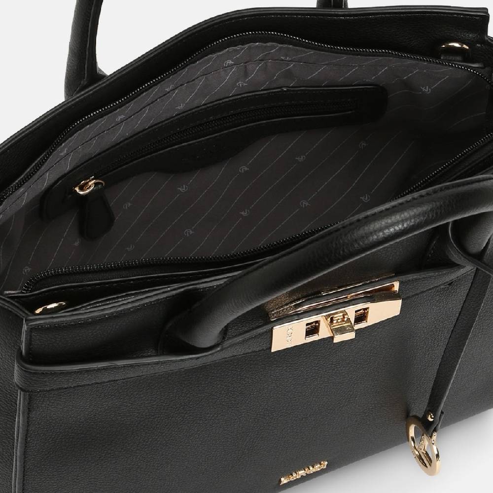 ﻿L. Credi Konstanze Henkeltasche schwarz Sonderangebot