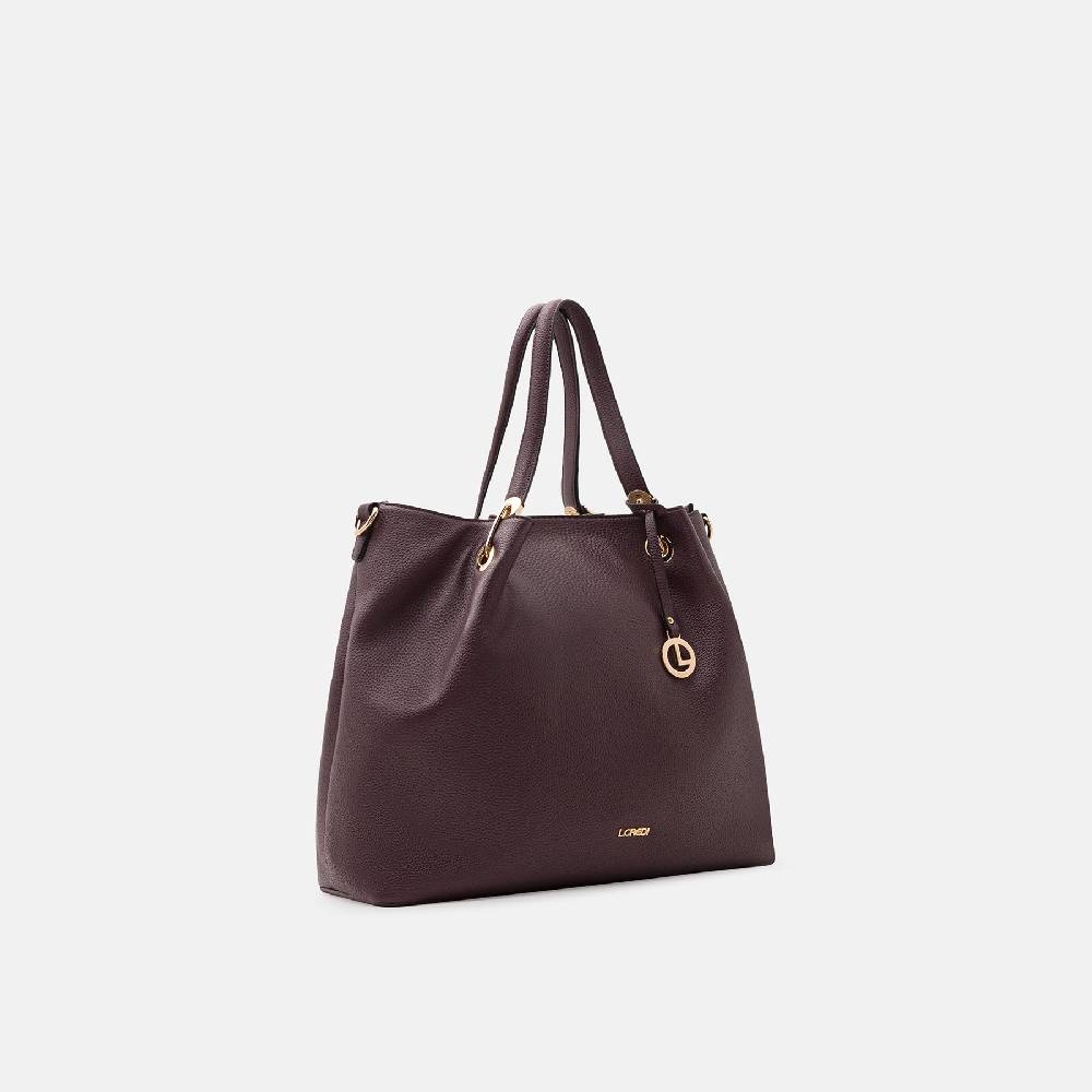 L. Credi Ebony Shopper dark plum Neueste Mode