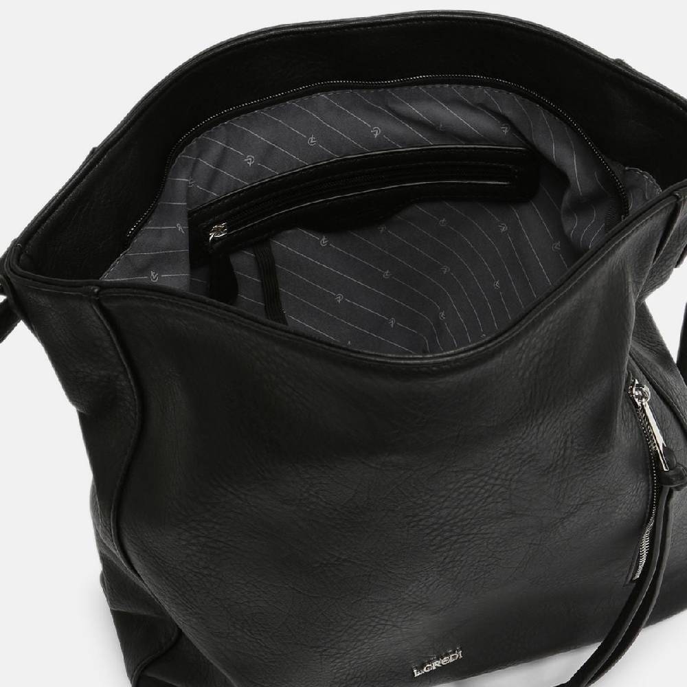 L. Credi Jana Hobo schwarz Black Friday Preise