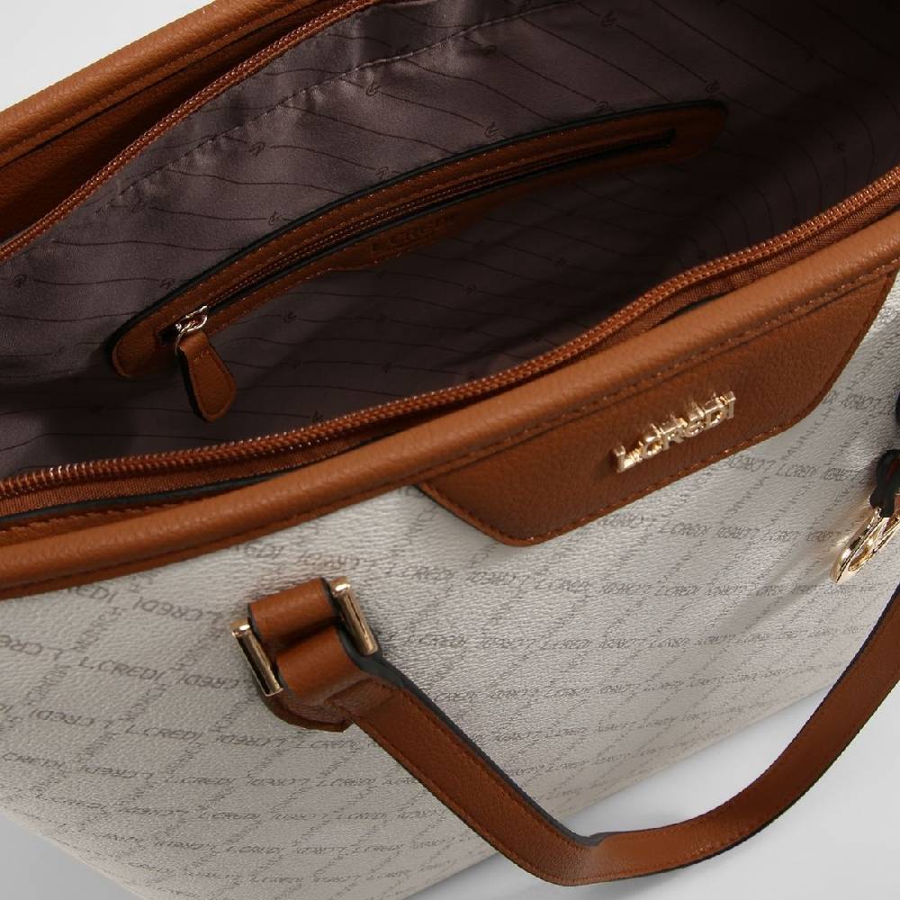 L. Credi Filiberta Shopper weiss im Angebot