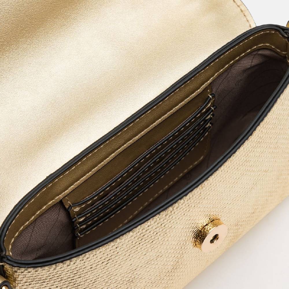 L. Credi Nadine Clutch gold Kostenloser Versand
