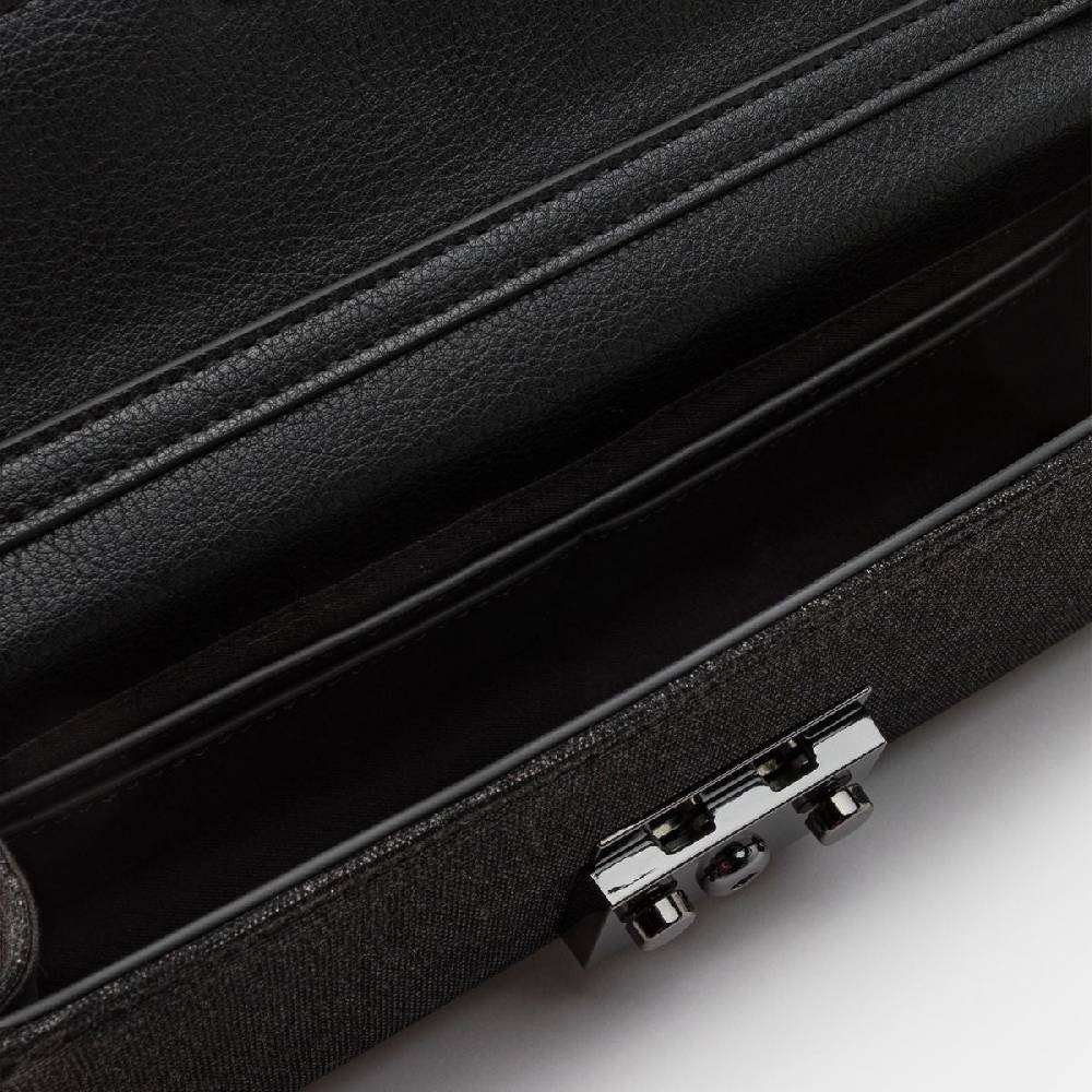 L. Credi Nadi Clutch schwarz Fabrik Onlineshop