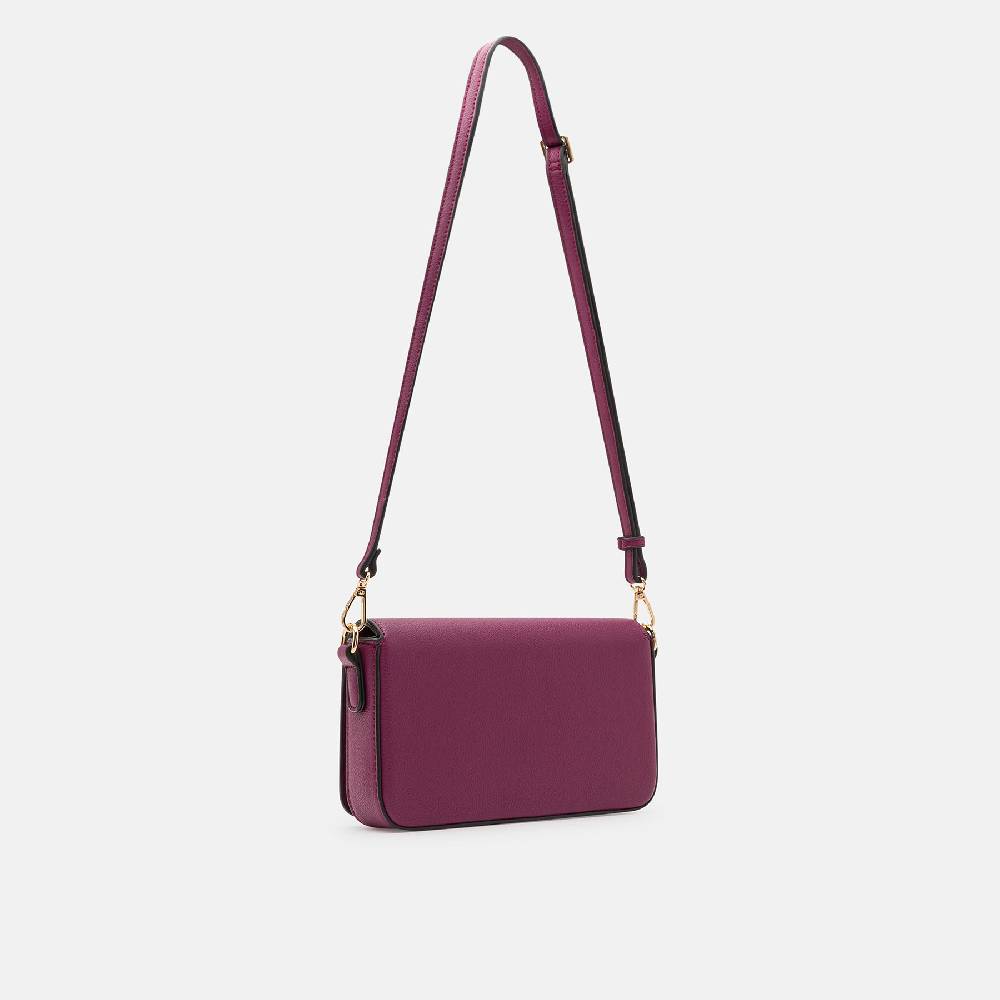 L. Credi Jane Clutch plum Heißer Verkauf