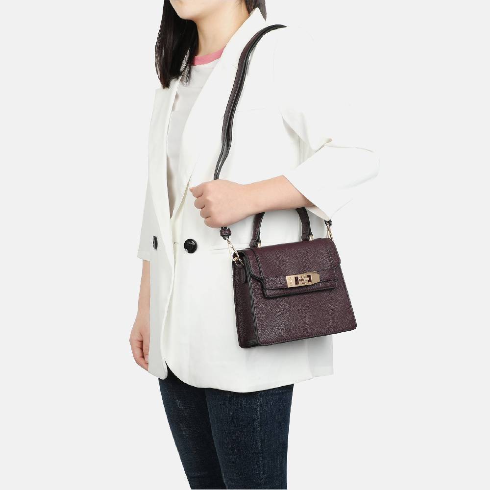 L. Credi Konstanze Umhängetasche dark plum Bis zu 65% Rabatt