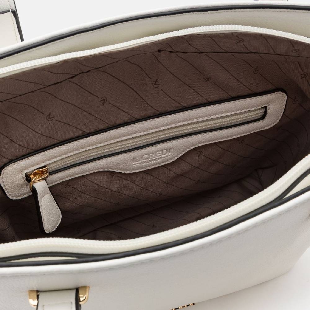 L. Credi Filippa Shopper weiss Große Rabatte