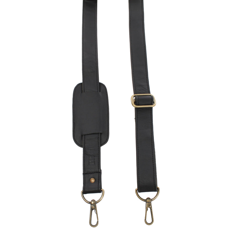 Leconi Trageriemen Leder schwarz breit 150cm LEC-R3 Rabatt