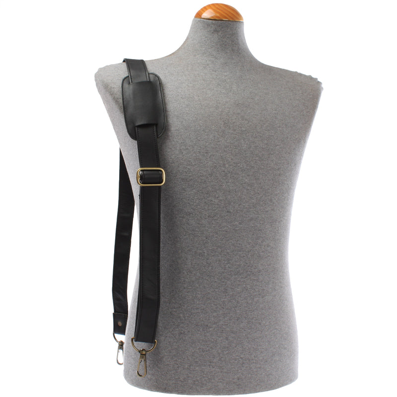 Leconi Trageriemen Leder schwarz breit 150cm LEC-R3 Rabatt