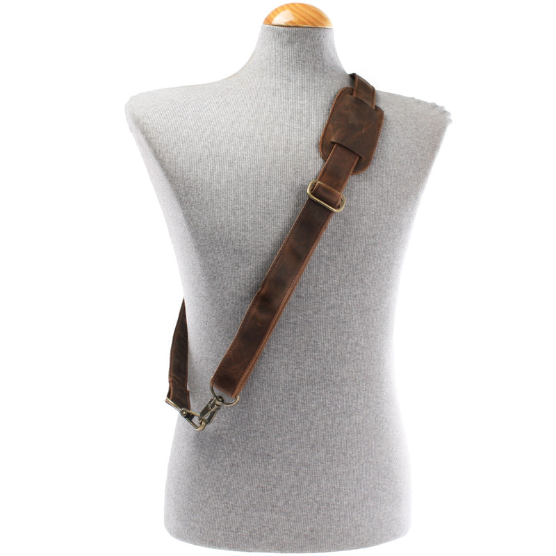 Leconi Trageriemen Leder schlamm breit 150cm LEC-R3 Flash Sale
