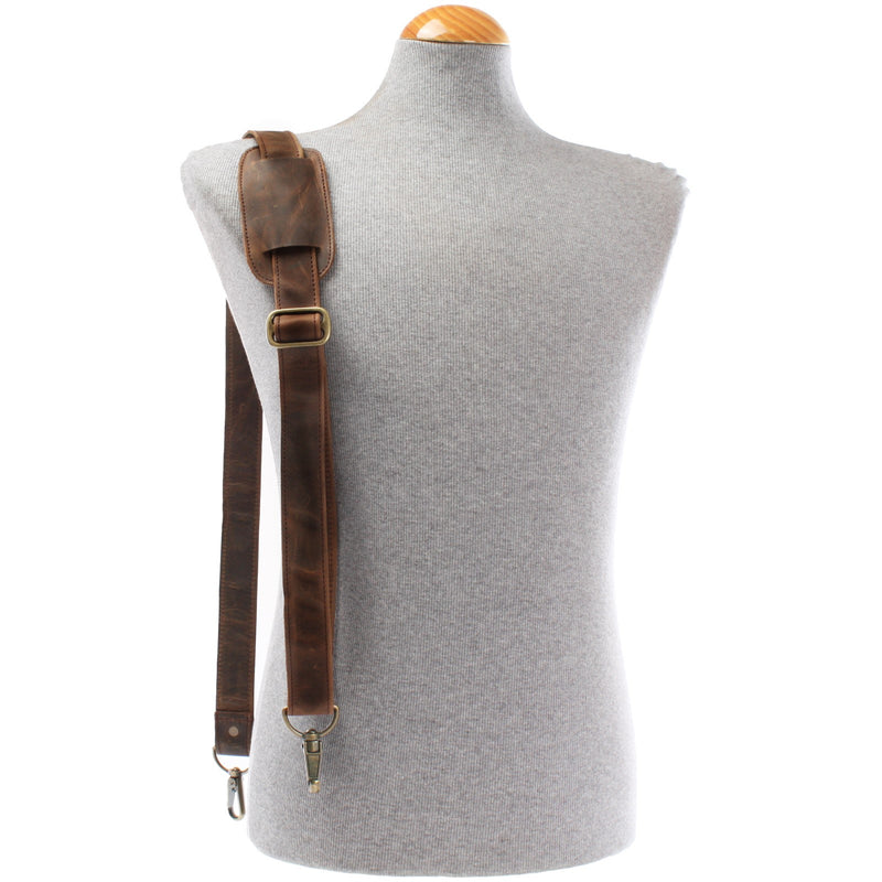 Leconi Trageriemen Leder schlamm breit 150cm LEC-R3 Flash Sale
