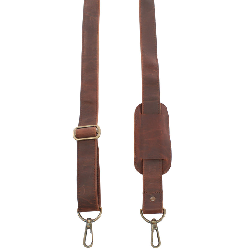 Leconi Trageriemen Leder braun breit 150cm LEC-R3 Begrenztes Angebot