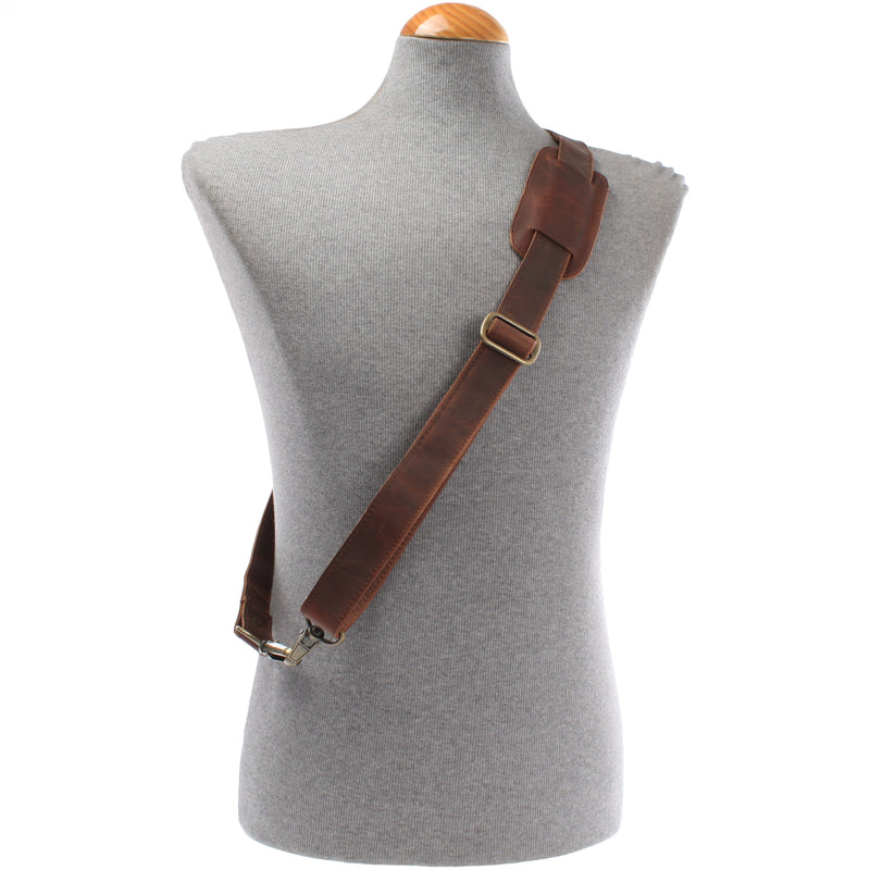 Leconi Trageriemen Leder braun breit 150cm LEC-R3 Begrenztes Angebot