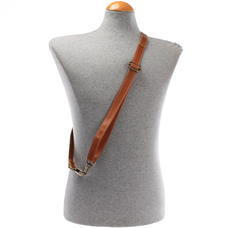 Leconi Trageriemen Leder cognac schmal 150cm LEC-R4 Saisonschlussverkauf