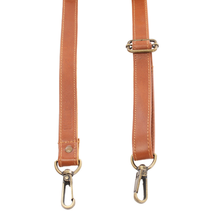 Leconi Trageriemen Leder cognac schmal 150cm LEC-R4 Saisonschlussverkauf