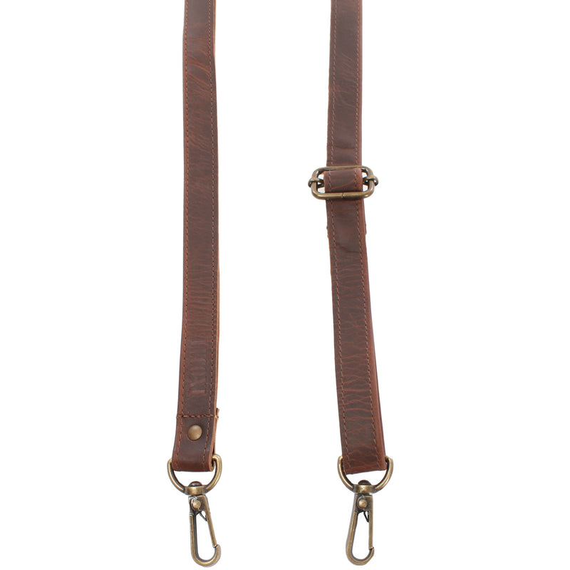 Leconi Trageriemen Leder braun schmal 150cm LEC-R4 Weihnachtsangebot