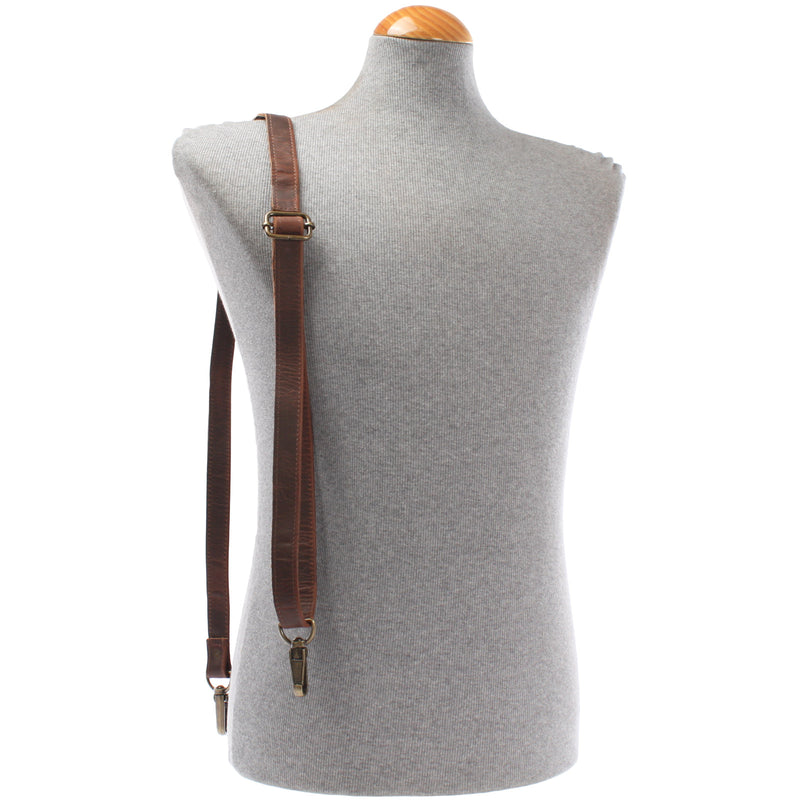 Leconi Trageriemen Leder braun schmal 150cm LEC-R4 Weihnachtsangebot