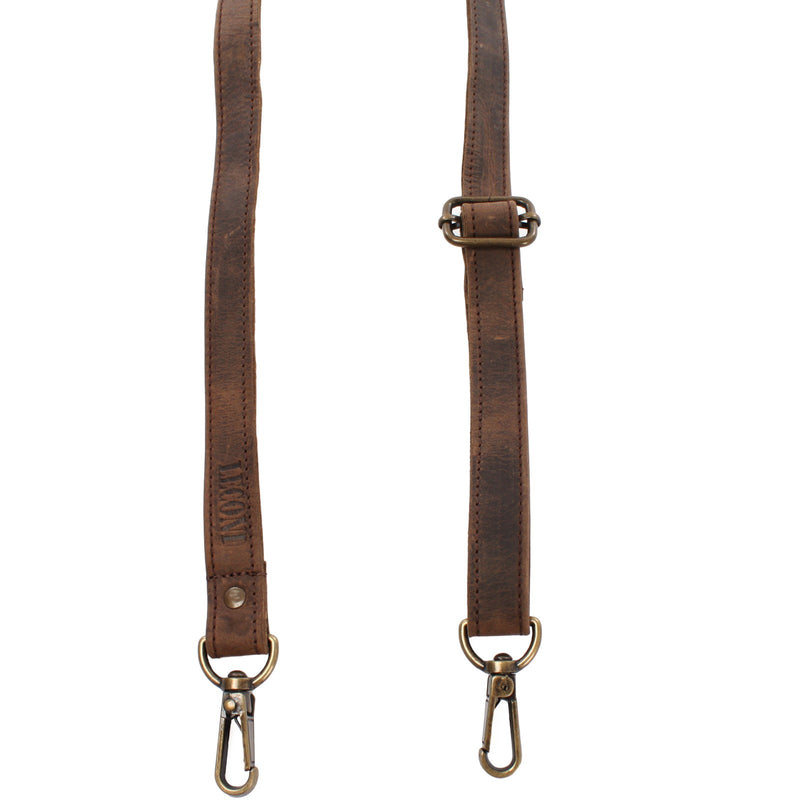Leconi Trageriemen Leder schlamm schmal 150cm LEC-R4 Vatertagsangebot