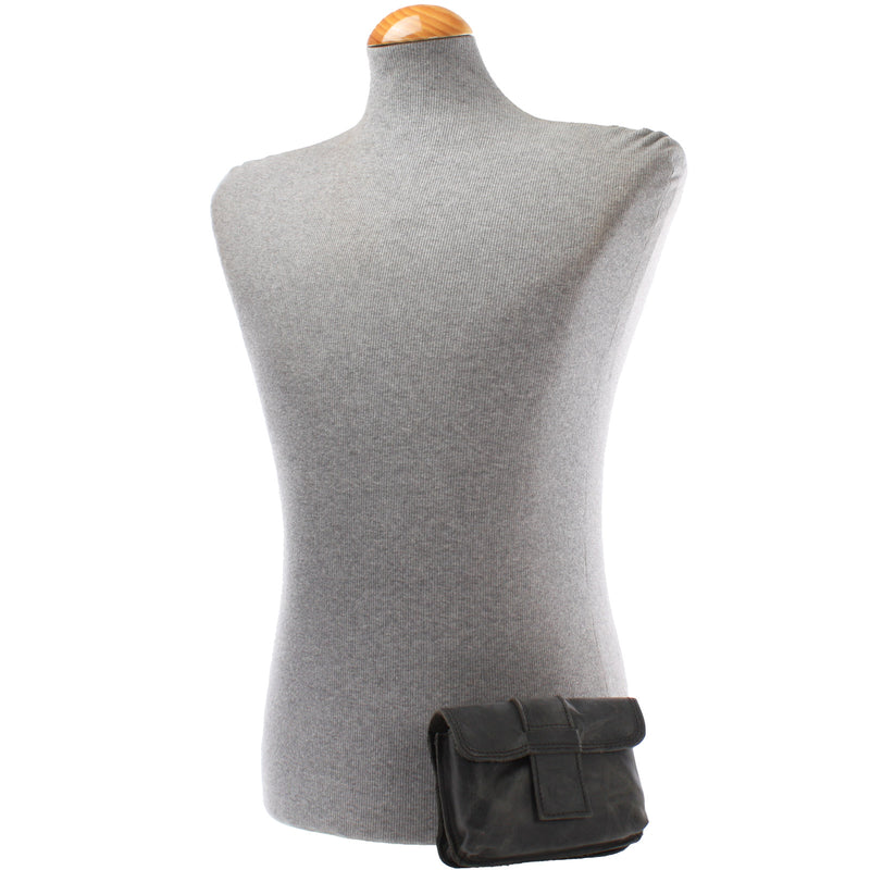 Leconi Gürteltasche Bauchtasche Hüfttasche Damen Herren Rindsleder grau LE9005 Online Outlet