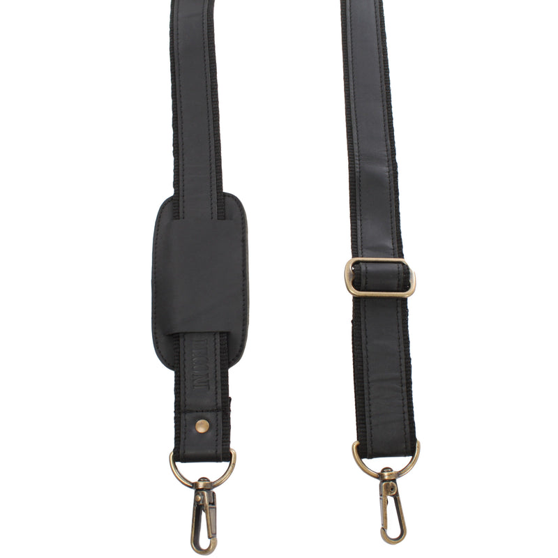 Leconi Trageriemen Leder schwarz 115cm LEC-R1 Super Sparpreis
