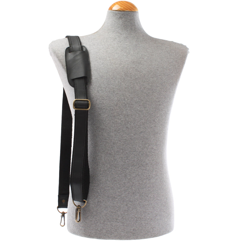 Leconi Trageriemen Leder schwarz 115cm LEC-R1 Super Sparpreis