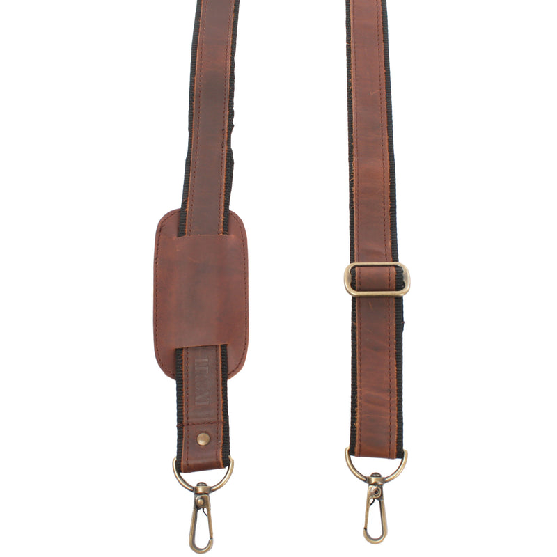 Leconi Trageriemen Leder braun - schwarz 150cm LEC-R2 Letzte 3 Tage