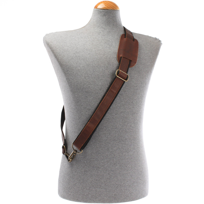 Leconi Trageriemen Leder braun - schwarz 150cm LEC-R2 Letzte 3 Tage
