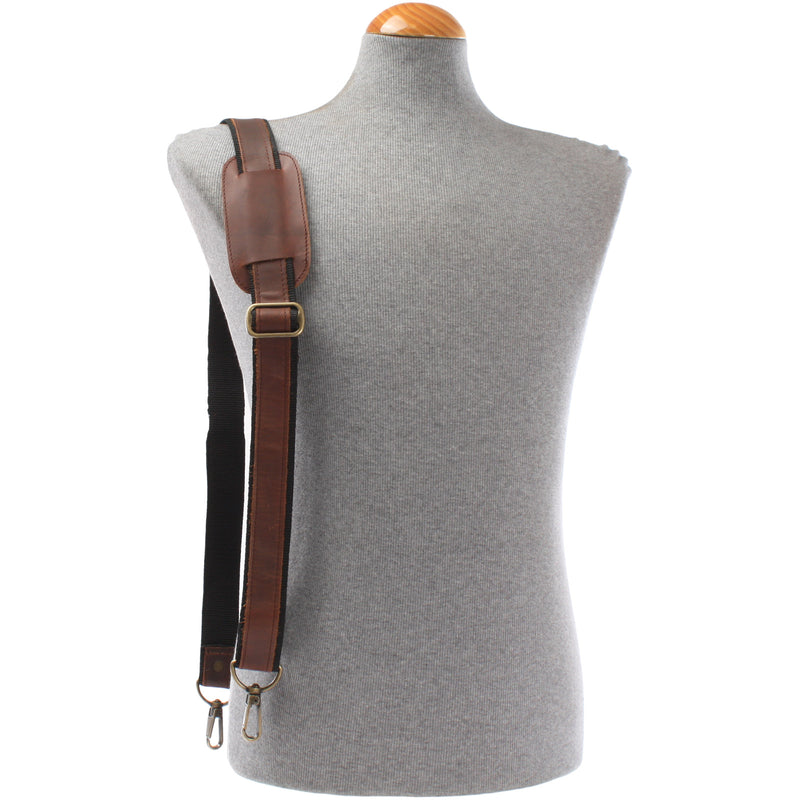 Leconi Trageriemen Leder braun - schwarz 150cm LEC-R2 Letzte 3 Tage