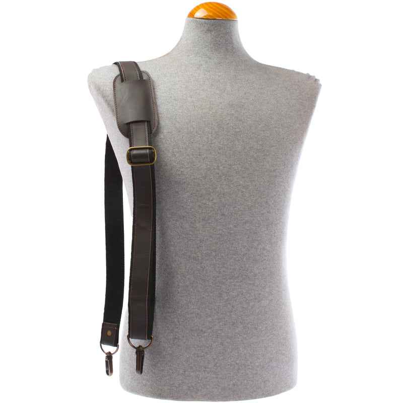 Leconi Trageriemen Leder dunkelbraun 115cm LEC-R1 Zeitbegrenzte Promotion