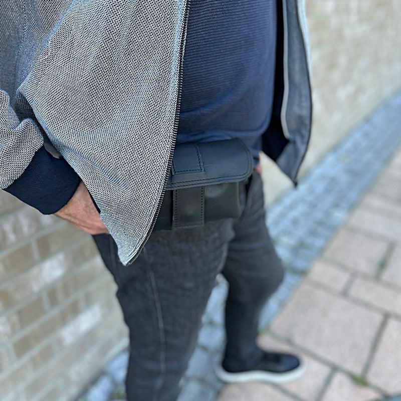 Leconi große Gürteltasche Bauchtasche Hüfttasche Damen Herren Rindsleder schwarz LE9030 Bis zu 50% Rabatt