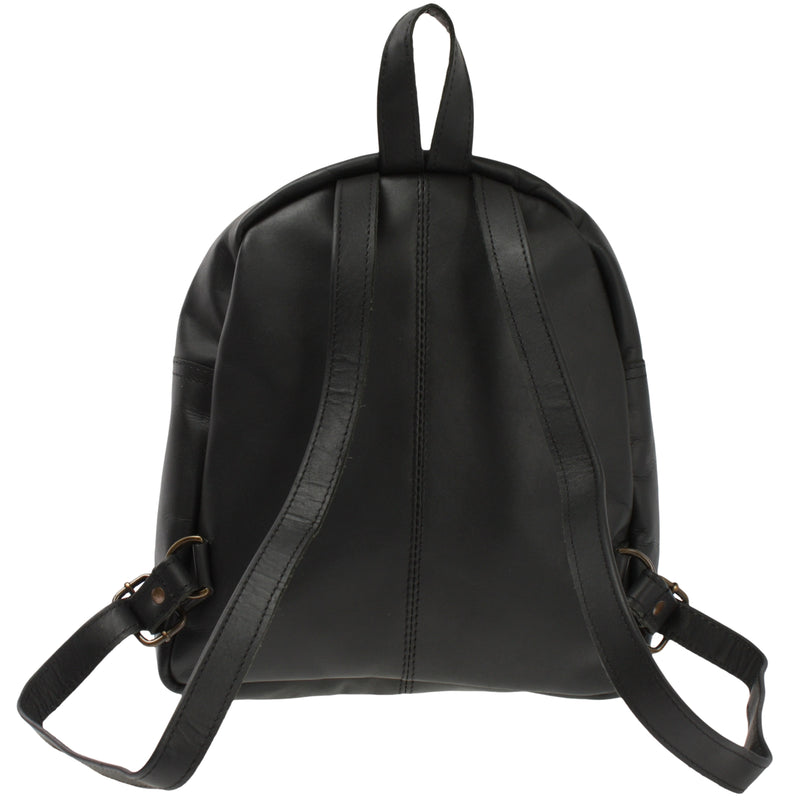 Leconi kleiner Rucksack Freizeitrucksack Lederrucksack Leder schwarz LE1011 Bis zu 65% Rabatt