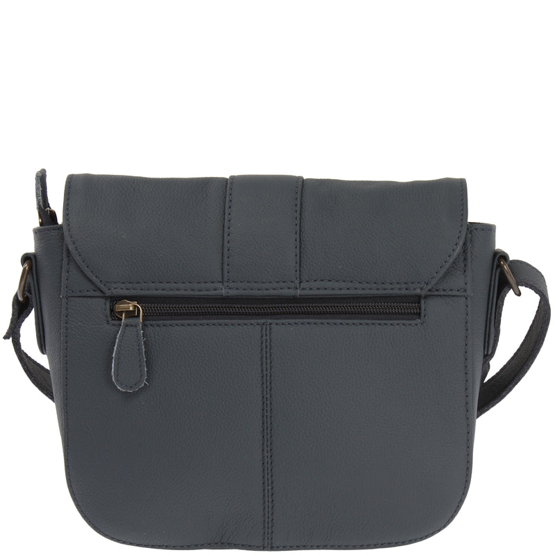 Leconi kleine Schultertasche Umhängetasche Damentasche Leder navy LE0074 Discount Store für neue Produkte
