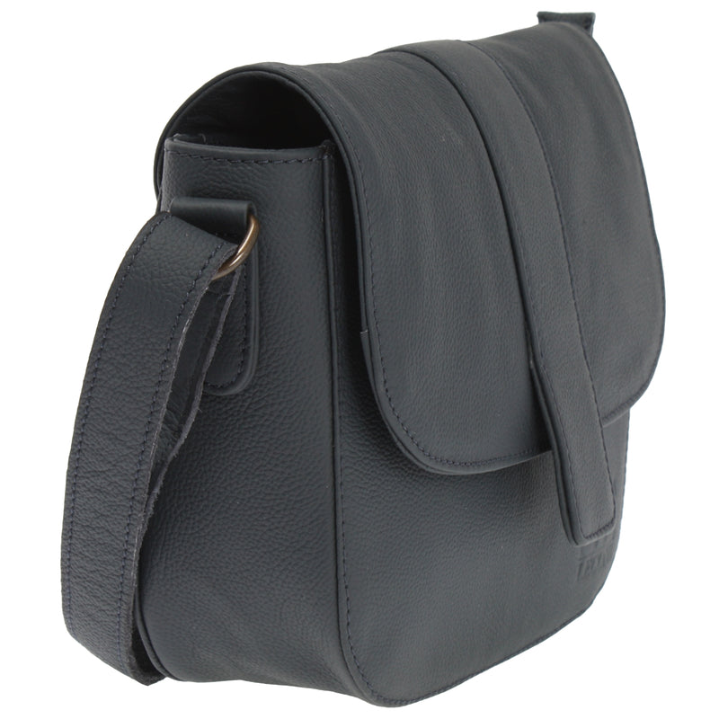 Leconi kleine Schultertasche Umhängetasche Damentasche Leder navy LE0074 Discount Store für neue Produkte
